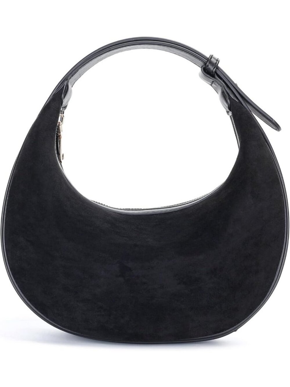 Chic Small Suede Crescent Hobo Crossbody Bag for Women - Stylish & Versatile